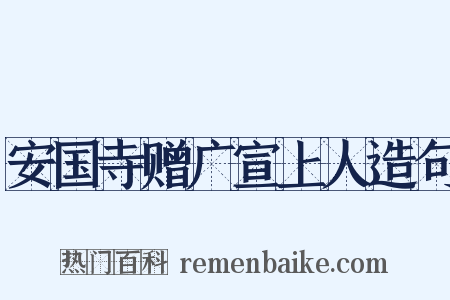 安国寺赠广宣上人造句是什么意思的图片
